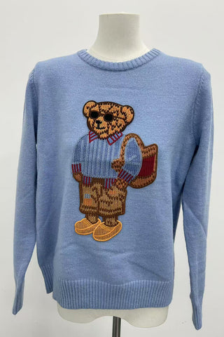 Bear Graphic Knit Sweater