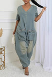 Relaxed V-Neck Jumpsuit