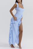Ruffled Sleeveless Casual Dress