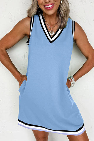Sleeveless V-Neck Casual Dress