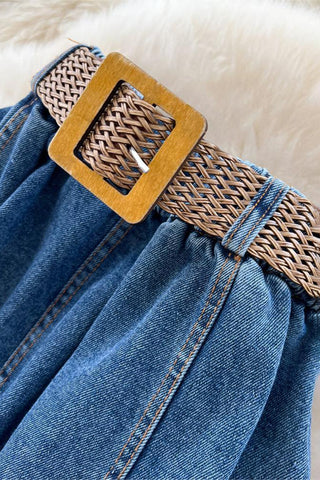 Stylish Belt Maxi Skirt