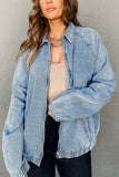 Casual Zip-Up Denim Jacket