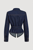 Tie-Waist Denim Jacket