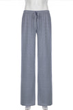 Striped Casual Drawstring Pants