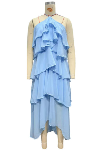 Layered Halter Maxi Dress