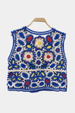 Intricate Floral Crochet Vest