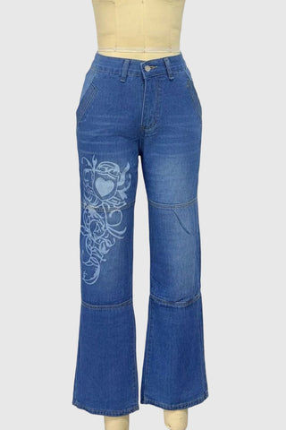 Artistic Straight-Leg Jeans