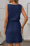 Sleeveless Textured Casual Dress
