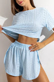 Eyelet Crop Top and Short Set