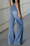 High-Waisted Straight Leg Jeans