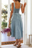 Button-Down Denim Dress