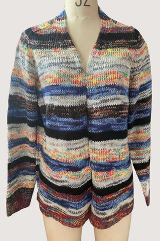 Vibrant Multicolor Knit Cardigan