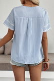 Button-Down Floral Blouse