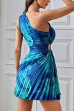 Asymmetric Pleated Casual Dress