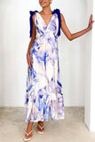 Floral Tie-Shoulder Dress