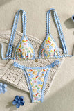 Floral Print Bikini with Adjustable Straps