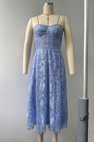 Strapless Floral Midi Dress