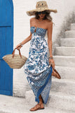 Strapless Floral Casual Dress