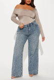 Patterned Straight-Leg Denim Jeans