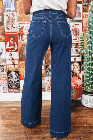 Wide-Leg Straight Jeans