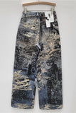 Distressed Straight-Leg Jeans