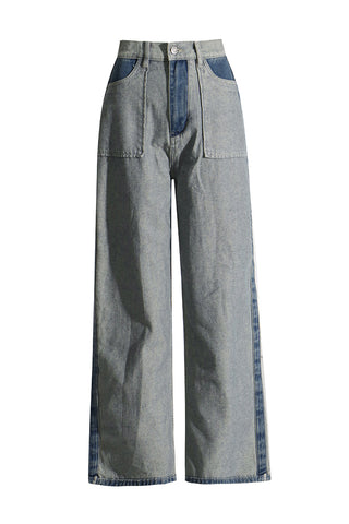 High-Waist Straight Leg Jeans