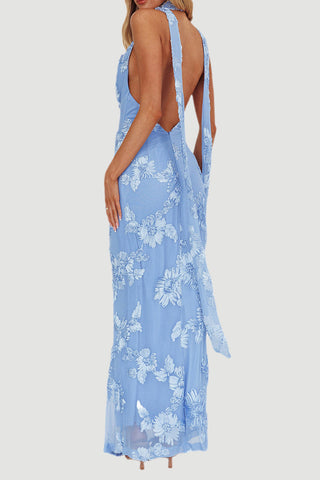 Floral Halter Maxi Dress