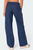 Wide-Leg Straight Jeans