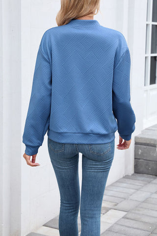 Textured Zip-Up Bomber Jacket