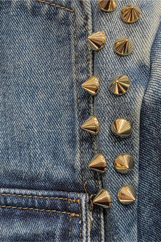 Fringe Embellished Denim Jacket