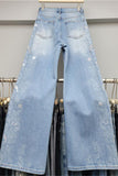 Wide-Leg Jeans with Elegant Detailing