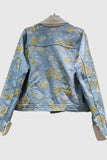 Floral Pattern Denim Jacket