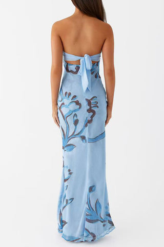 Patchwork Floral Tie Back Dress