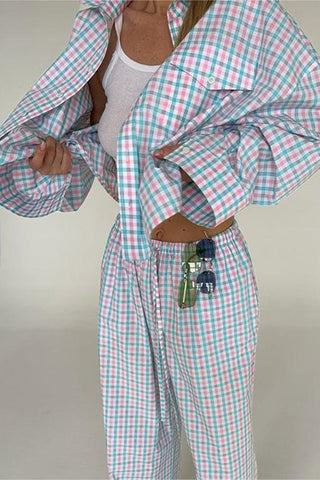 Classic Gingham Pants Set