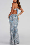 Elegant Cutout Evening Gown