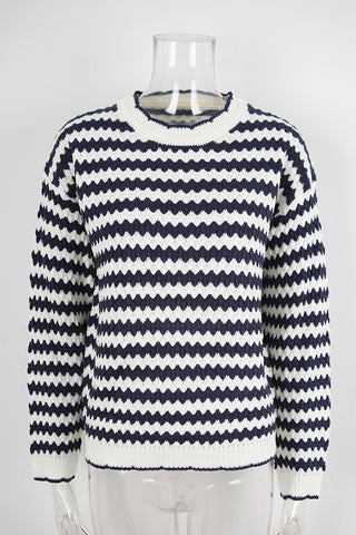 Chevron Pattern Knit Sweater