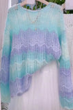 Knit Sweater with Patterned Design