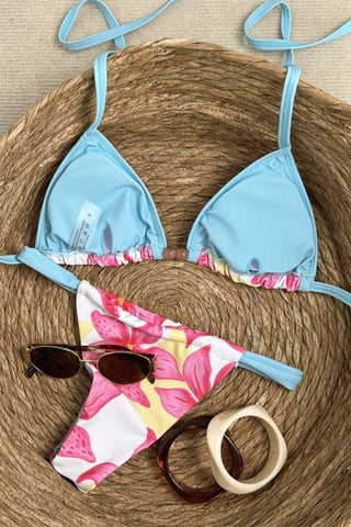 Floral Triangle Bikini Set