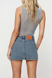 Pocket Denim Mini Skirt