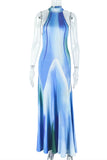 Halter-Neck Maxi Vacation Dress