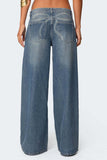 Wide-Leg Straight Jeans
