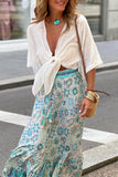 Patterned Patchwork Maxi Skirt