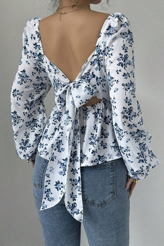 Floral Puff Sleeve Blouse