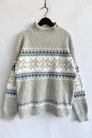 Nordic Pattern Crewneck Sweater