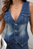 Chic Button-Front Vest and Pants Set