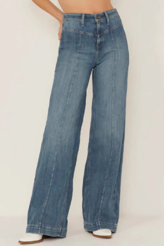 High-Waisted Straight-Leg Jeans