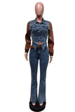 Stylish Two-Piece Denim Set