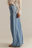 Elastic-Cuff Straight Denim Jeans