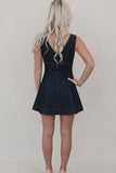 Zip-Front Denim Dress