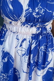 Boho Floral Ruched Strap Dress